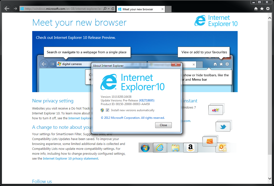 update internet explorer update